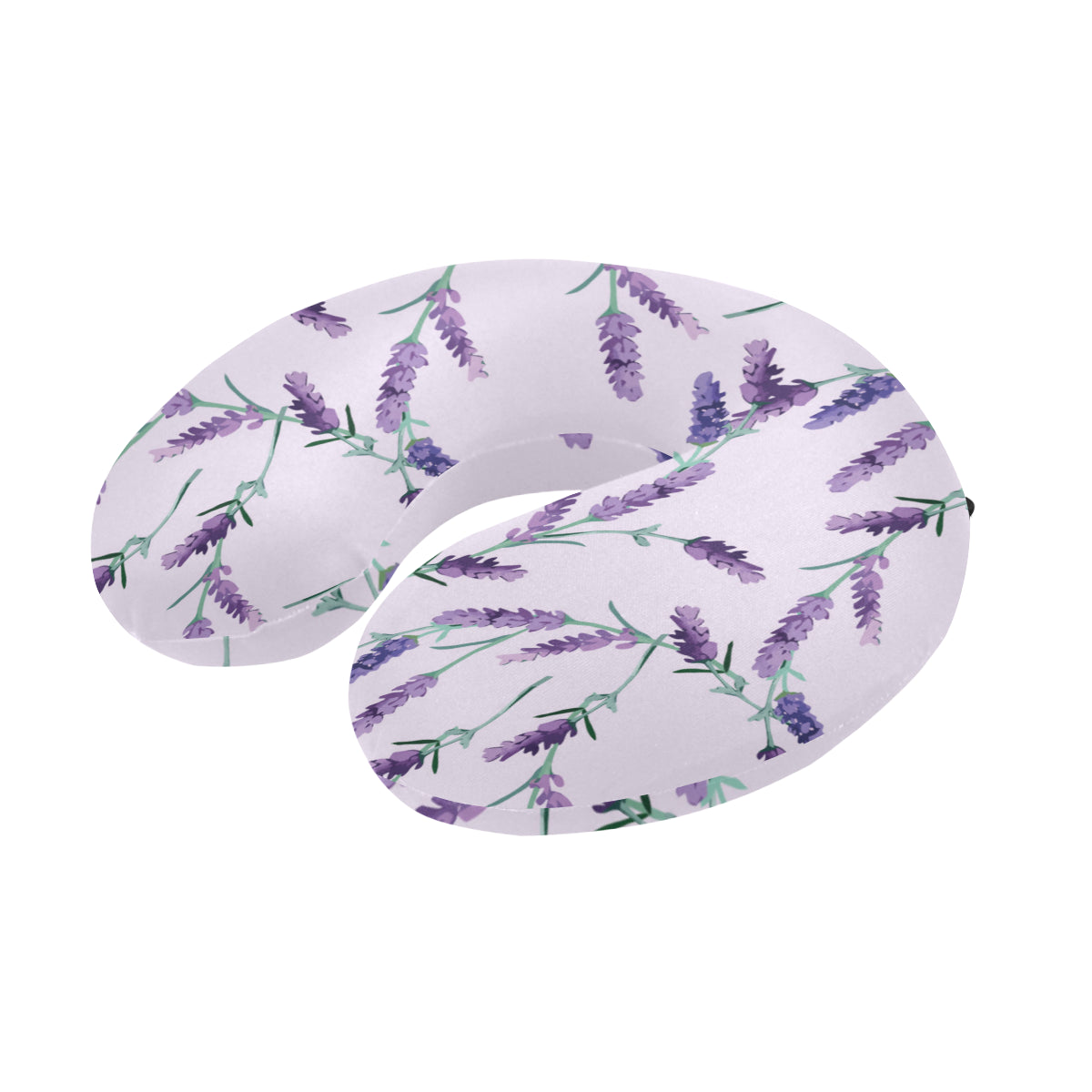 Lavender Pattern Print Design 02 U-Shaped Travel Neck Pillow