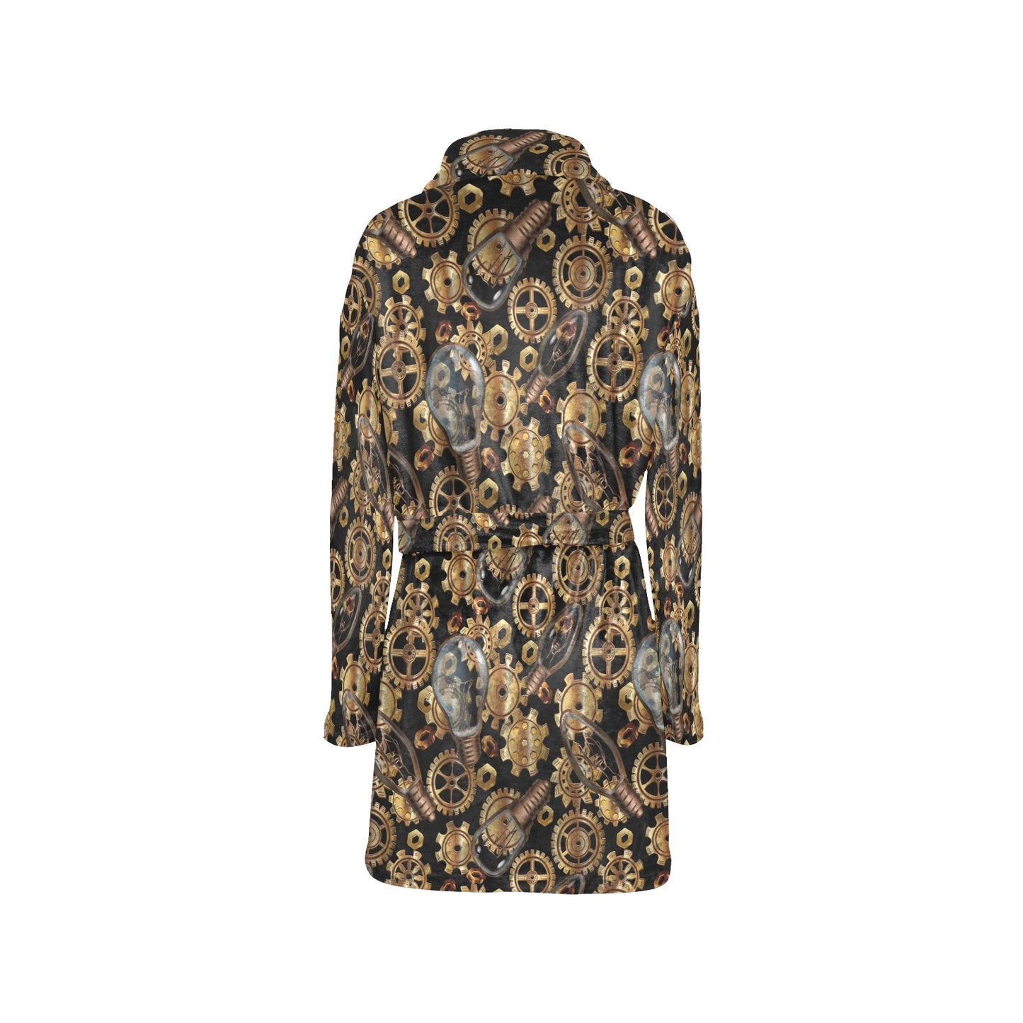 Steampunk Lightbulb Print Design LKS304 Women's Fleece Robe