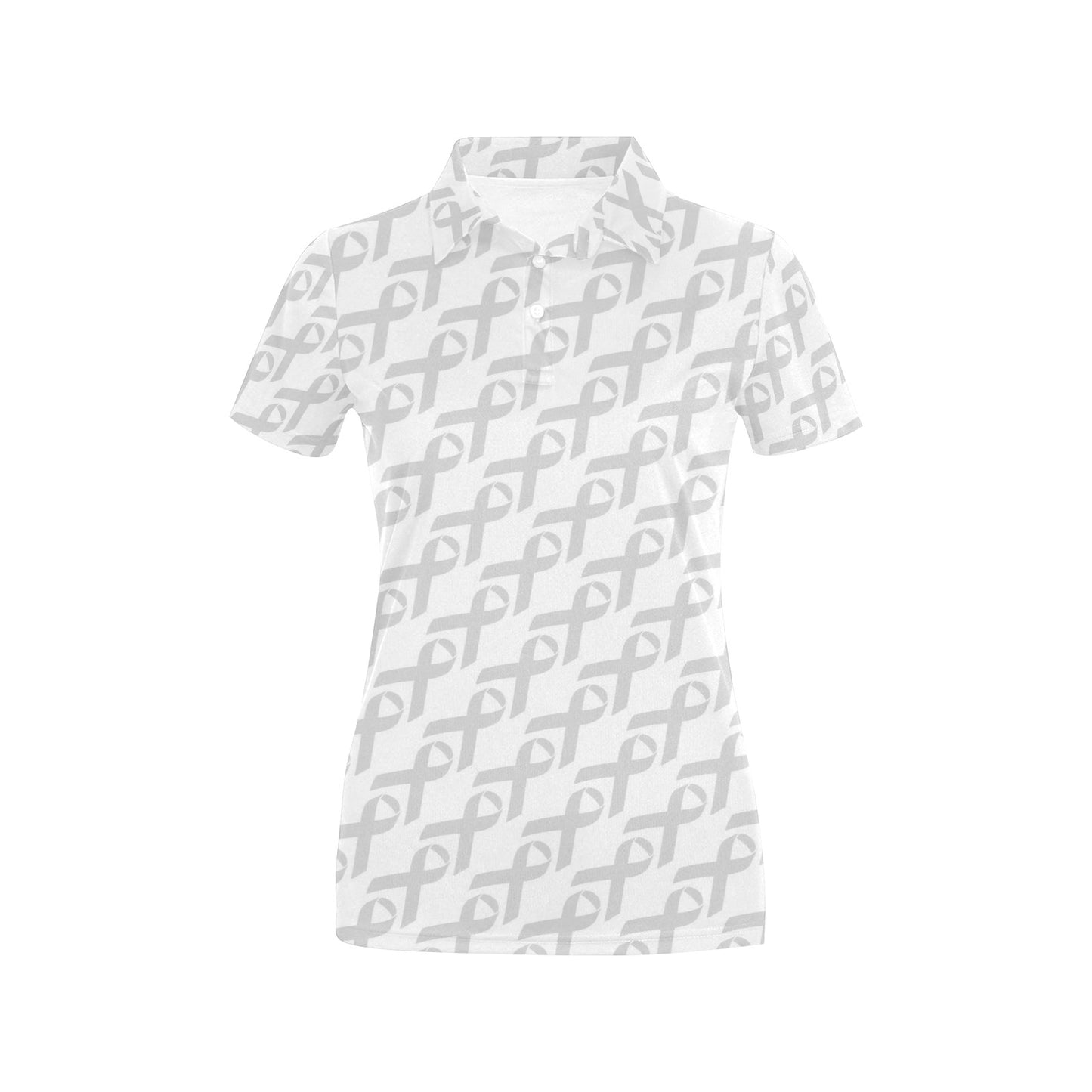 Brain cancer Pattern Print Design 02 Women's Polo Shirt