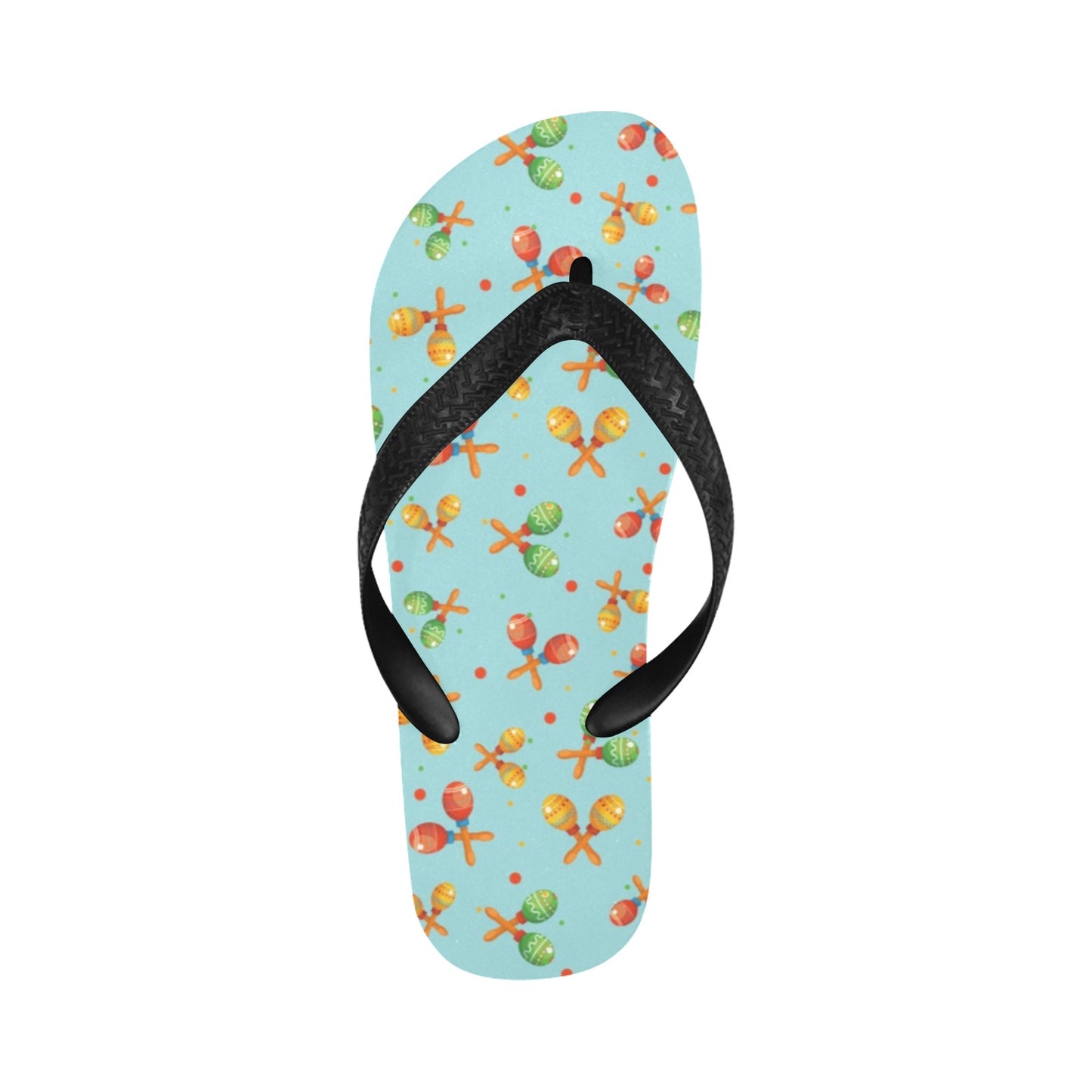Maracas Print Design LKS402 Flip Flops