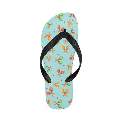 Maracas Print Design LKS402 Flip Flops