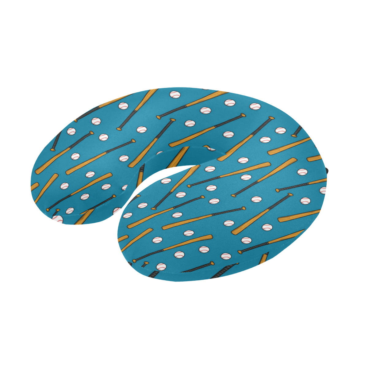Baseball Pattern Print Design 01 U-Shaped Travel Neck Pillow