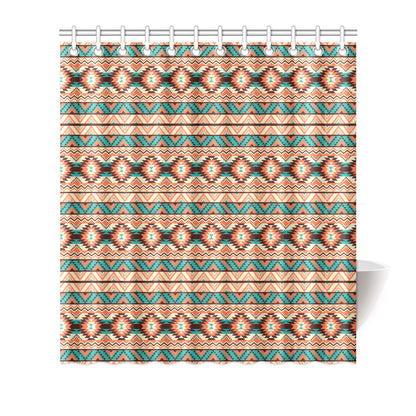 Navajo Western Style Print Pattern Shower Curtain