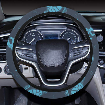 Sea Turtle Print Design LKS307 Steering Wheel Cover with Elastic Edge