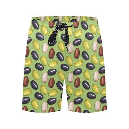 Olive Print Design LKS301 Men's Swim Trunks Beach Shorts