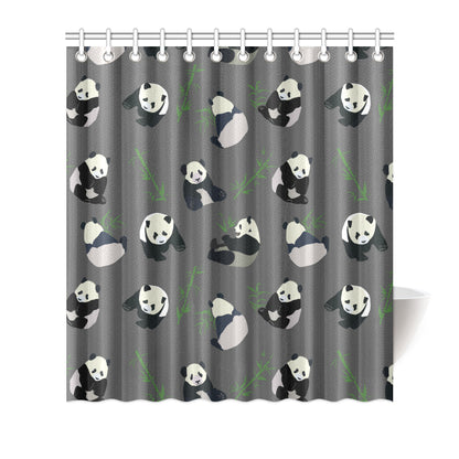 Panda Pattern Print Design A06 Shower Curtain