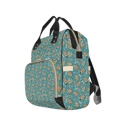 Gingerbread Pattern Print Design 05 Diaper Bag Backpack