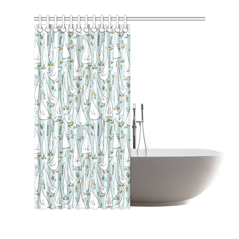 Goose Pattern Print Design 03 Shower Curtain