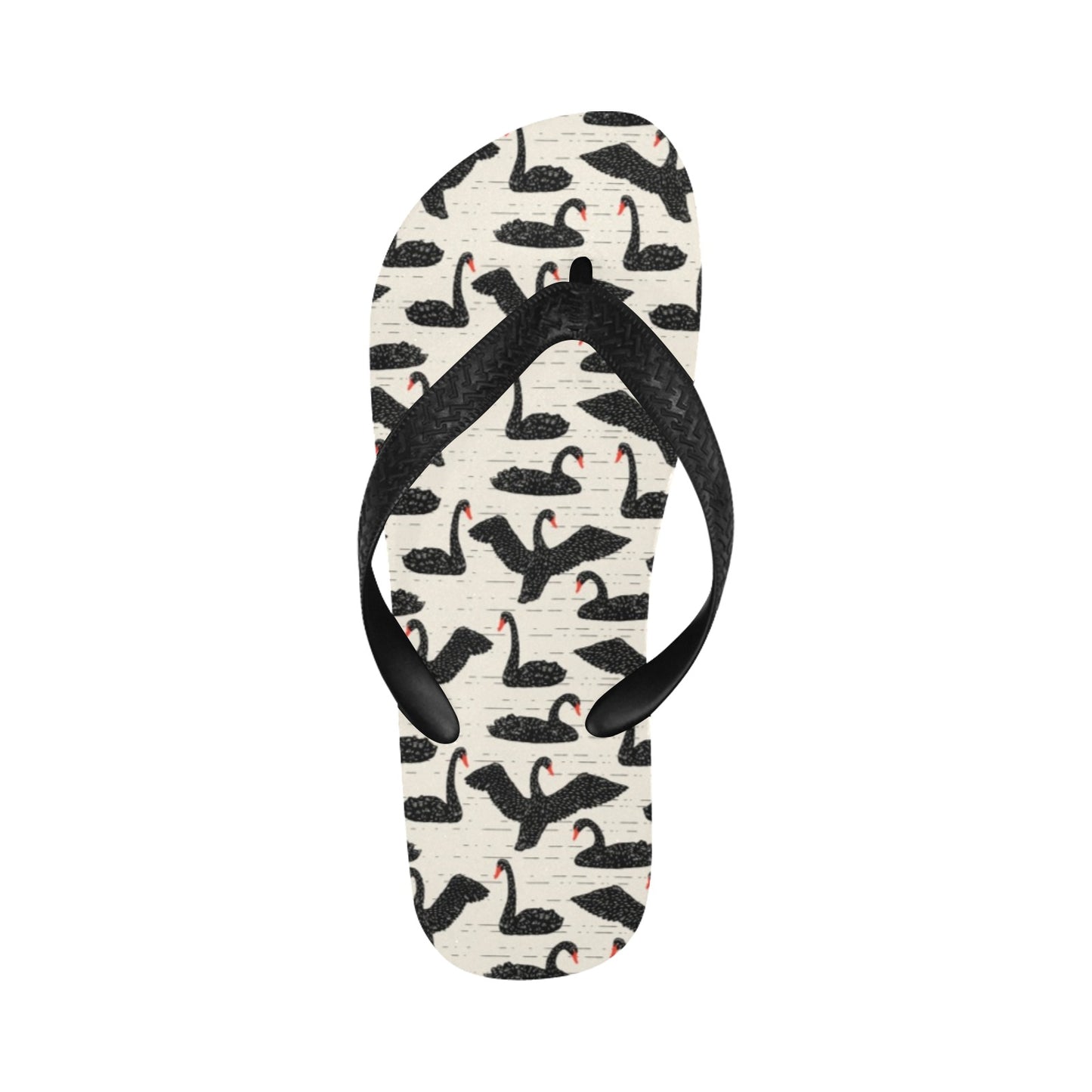 Swan Print Design LKS402 Flip Flops