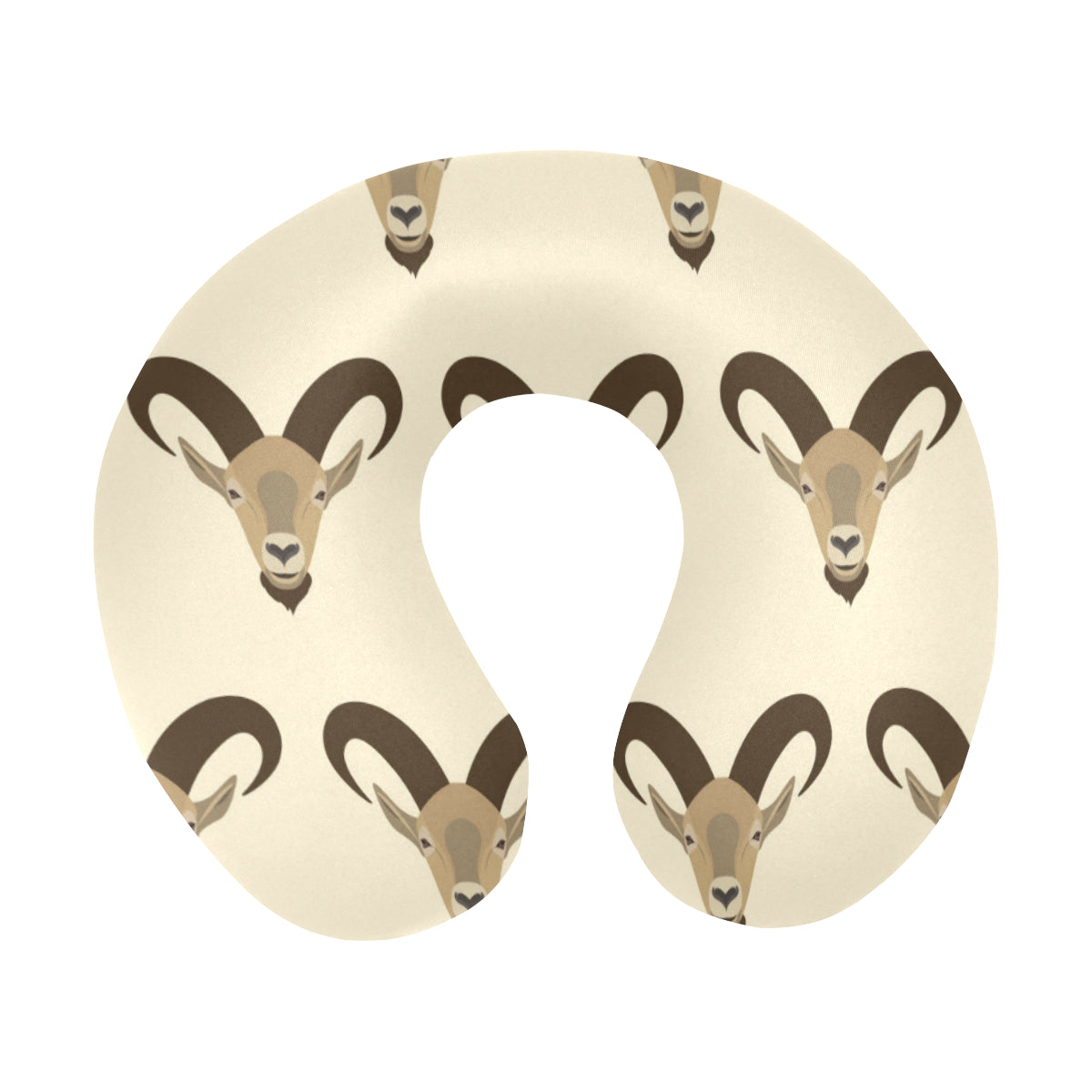Goat Pattern Print Design 01 U-Shaped Travel Neck Pillow