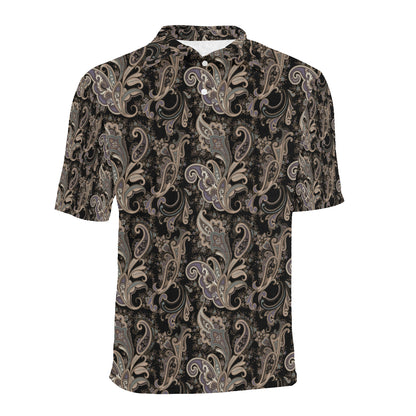 Paisley Mandala Design Print Men Polo Shirt