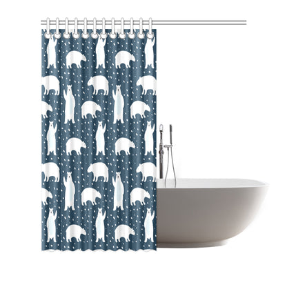 Polar Bear Pattern Print Design A02 Shower Curtain