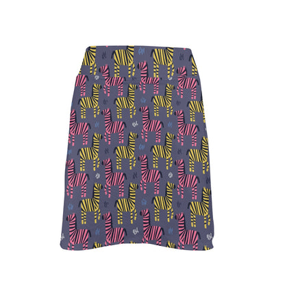 Zebra Print Design LKS303 17" Golf & Pickleball Skort with Pockets