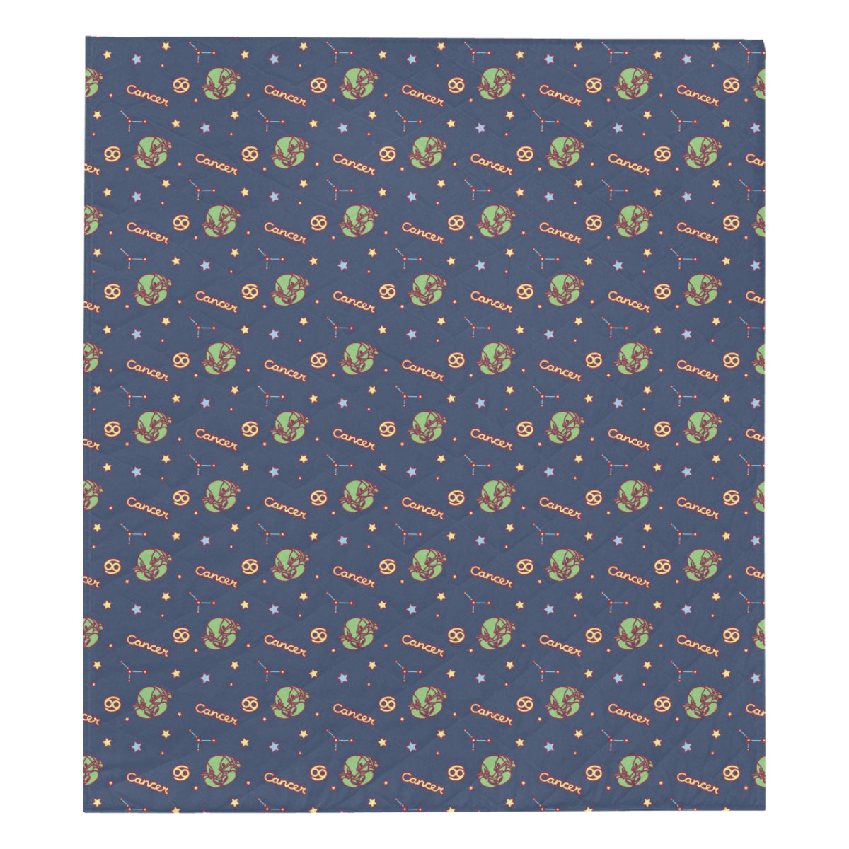 Cancer Zodiac Pattern Print Design 03 Premium Quilt