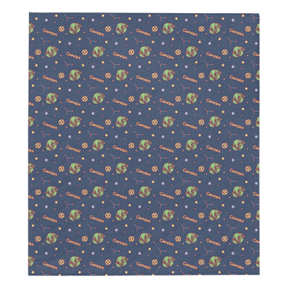 Cancer Zodiac Pattern Print Design 03 Premium Quilt