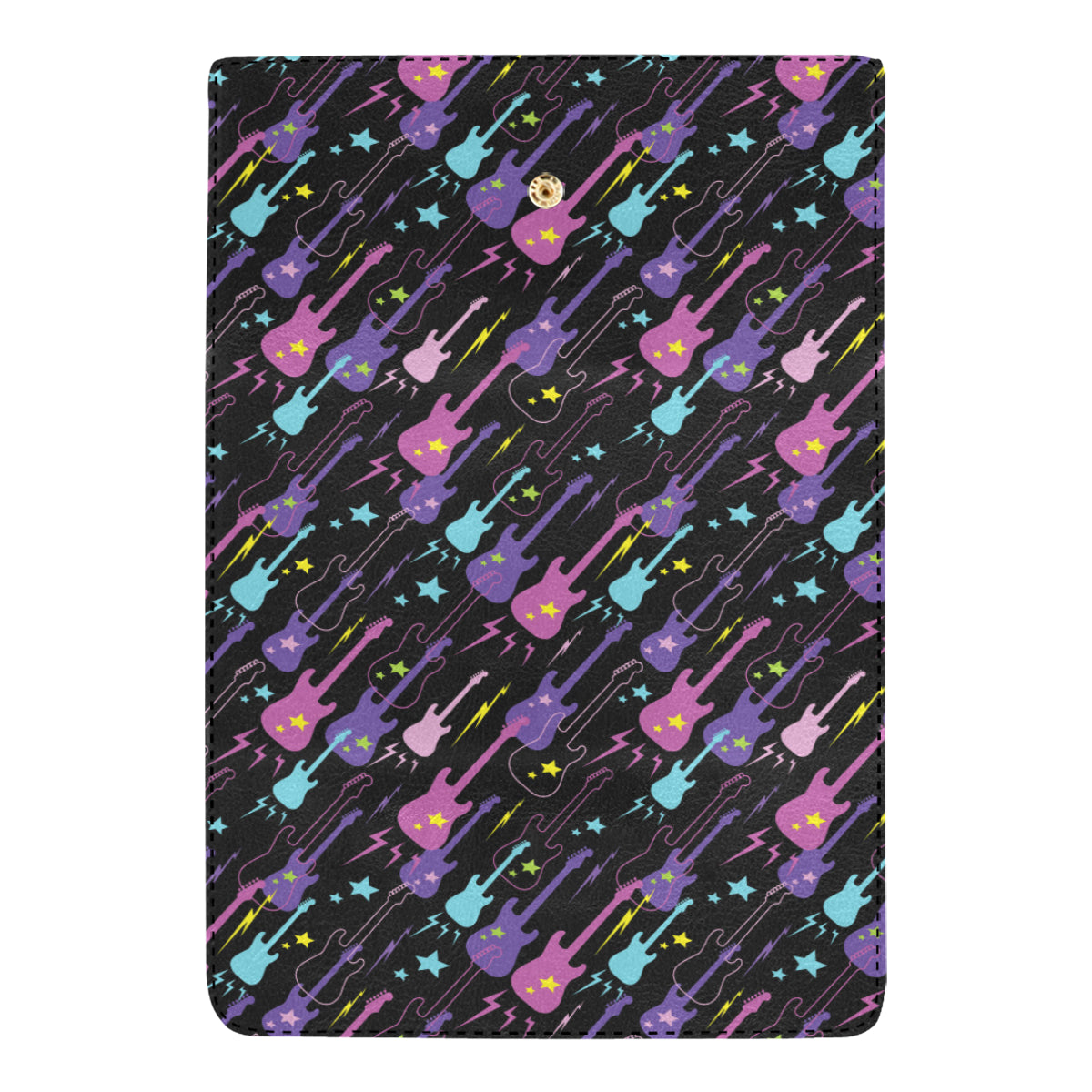 Electric Guitar Pattern Print Design 02 Women's Trifold Wallet