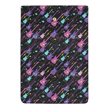 Electric Guitar Pattern Print Design 02 Women's Trifold Wallet