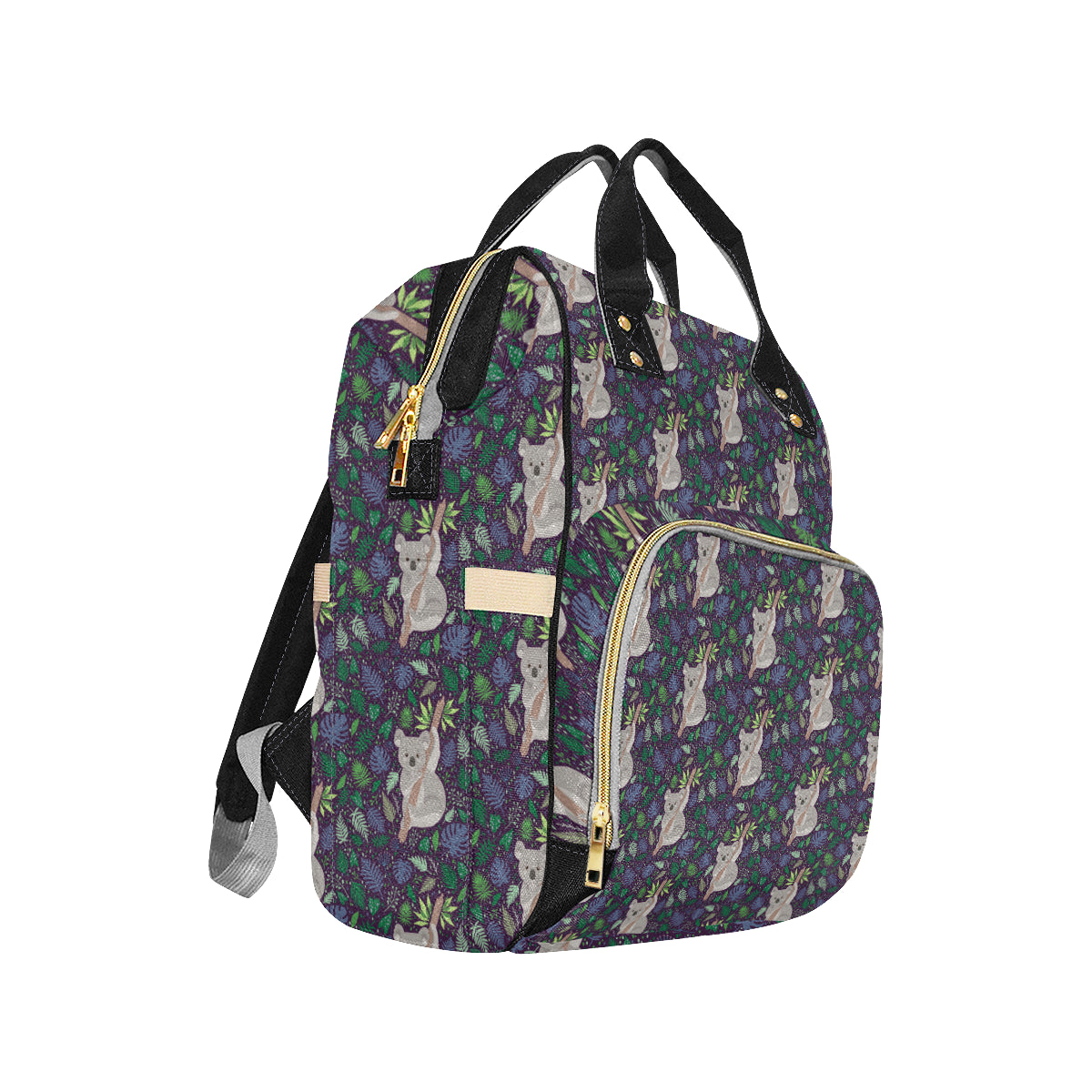 Koala Pattern Print Design 06 Diaper Bag Backpack