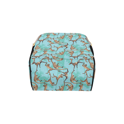 Monkey Pattern Print Design 04 Diaper Bag Backpack