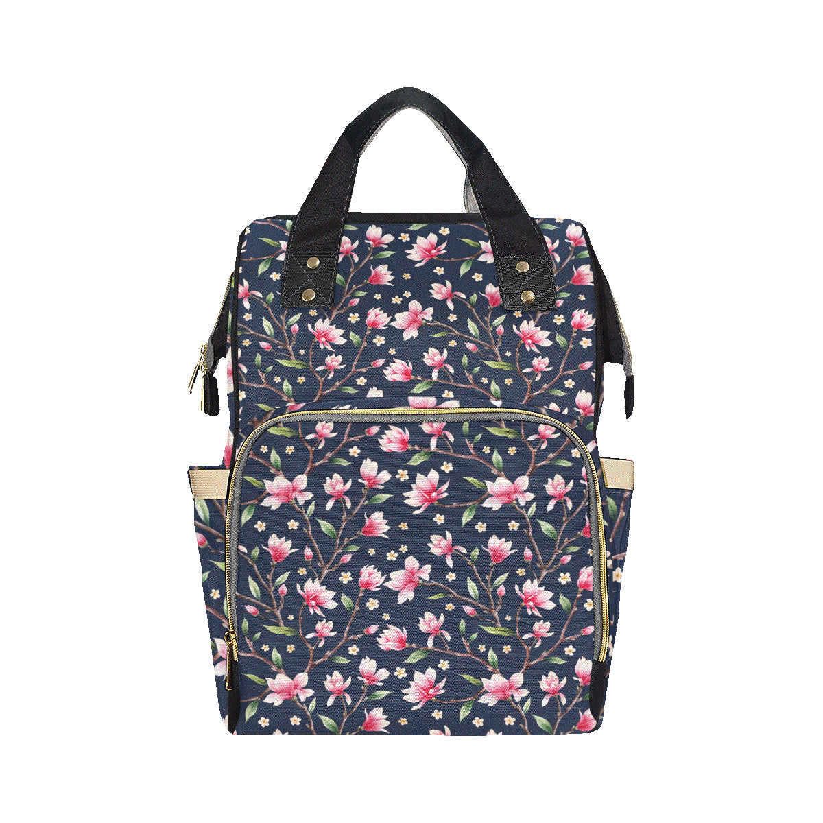 Magnolia Pattern Print Design MAG09 Diaper Bag Backpack