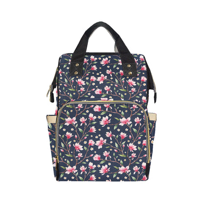 Magnolia Pattern Print Design MAG09 Diaper Bag Backpack