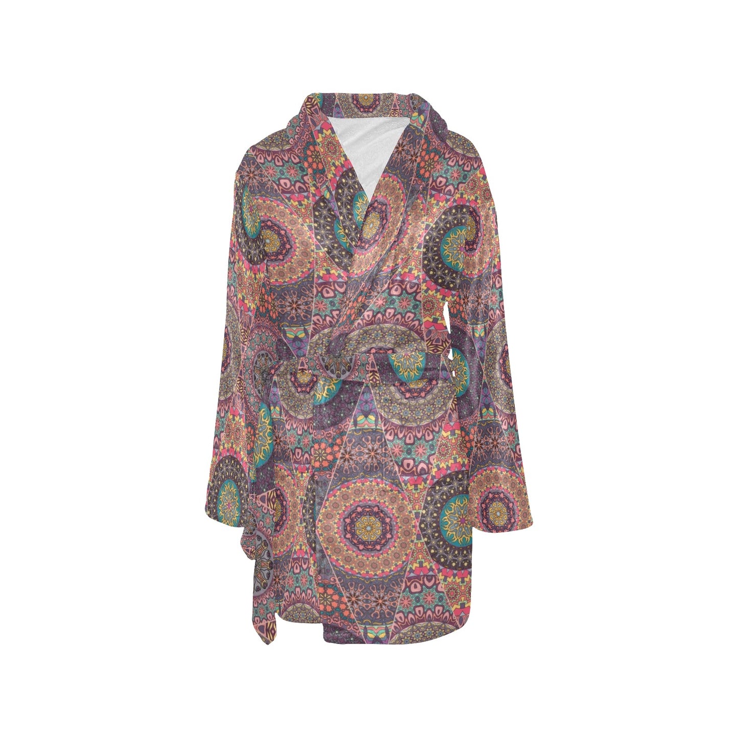 Bohemian Pattern Print Design 07 Women's Fleece Robe