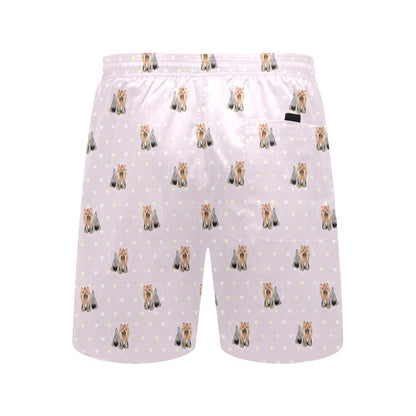 Yorkshire Terriers Print Design LKS302 Men's Swim Trunks Beach Shorts