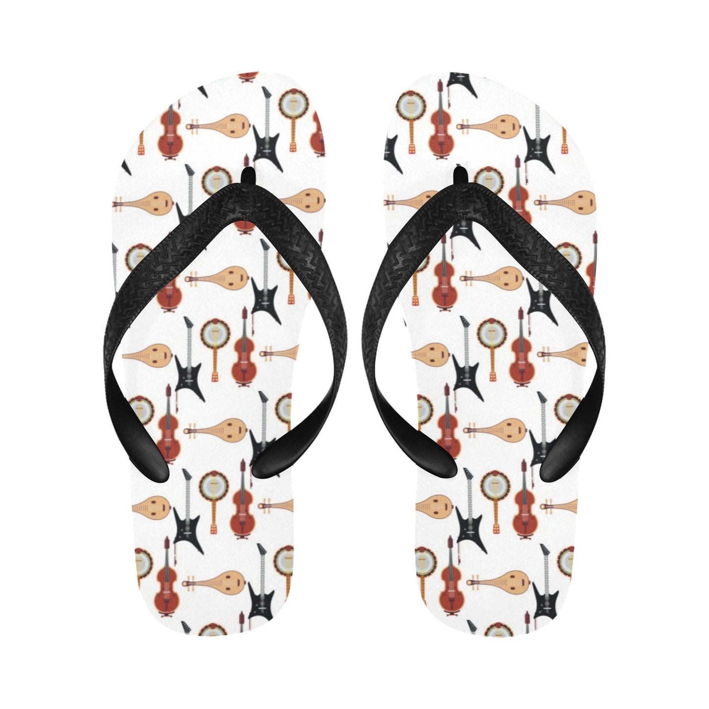 Banjo Print Design LKS403 Flip Flops