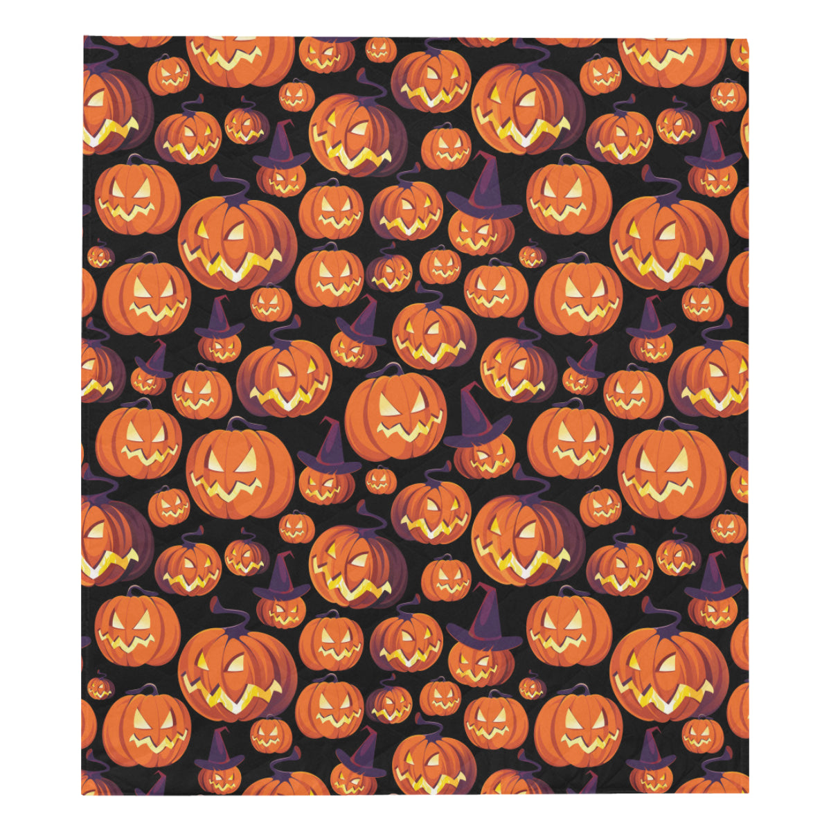 Halloween Pattern Print Design 04 Premium Quilt