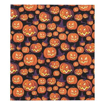 Halloween Pattern Print Design 04 Premium Quilt
