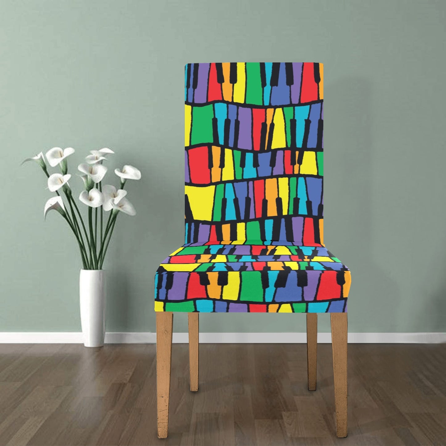 Piano Print Design LKS402 Dining Chair Slipcover