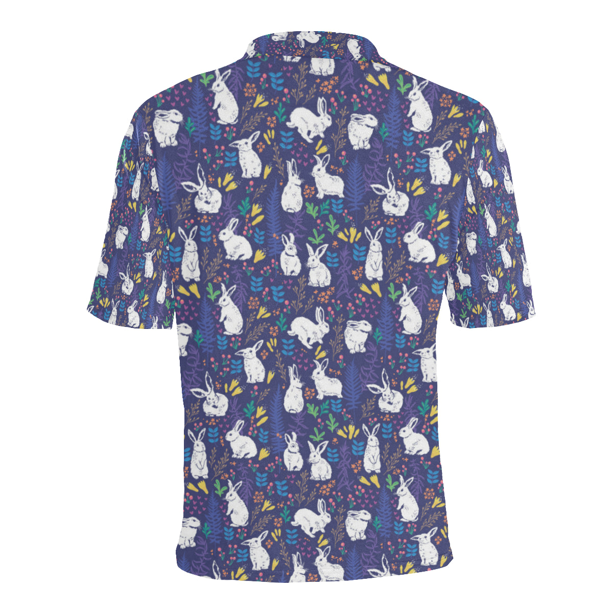 Bunny Pattern Print Design 01 Men Polo Shirt