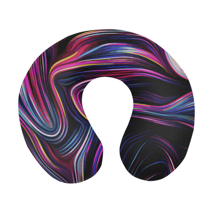 Liquid Pattern Print Design 01 U-Shaped Travel Neck Pillow