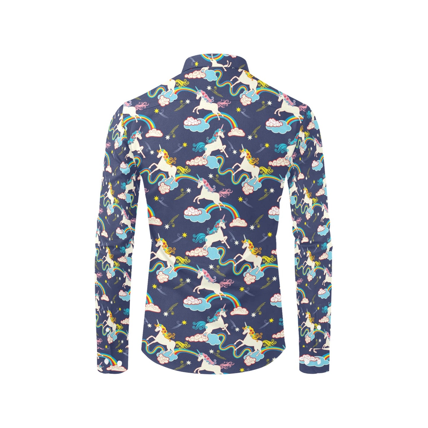 Unicorn Print Design LKS304 Men's Long Sleeve Dress Shirt