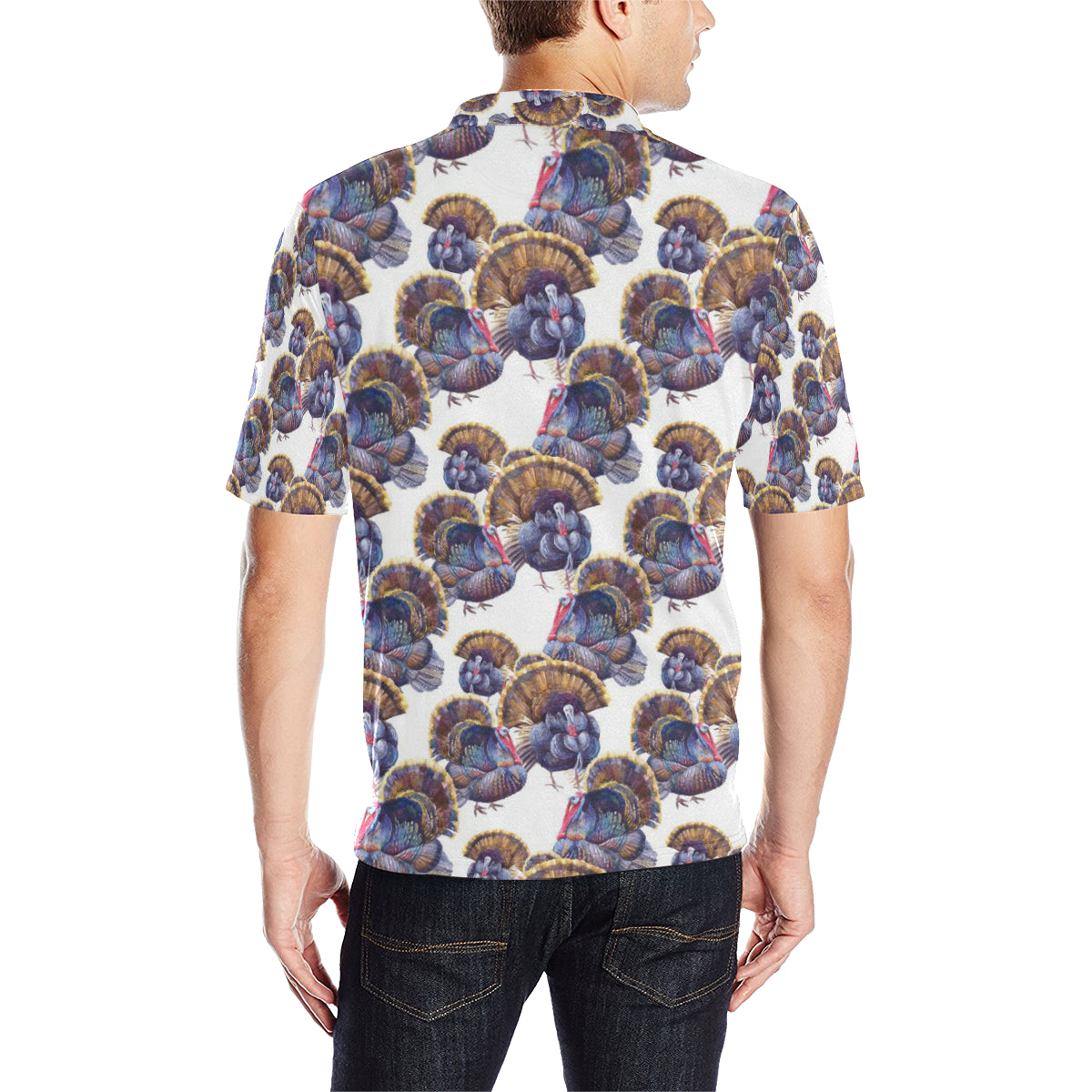 Turkey Pattern Print Design 01 Men Polo Shirt