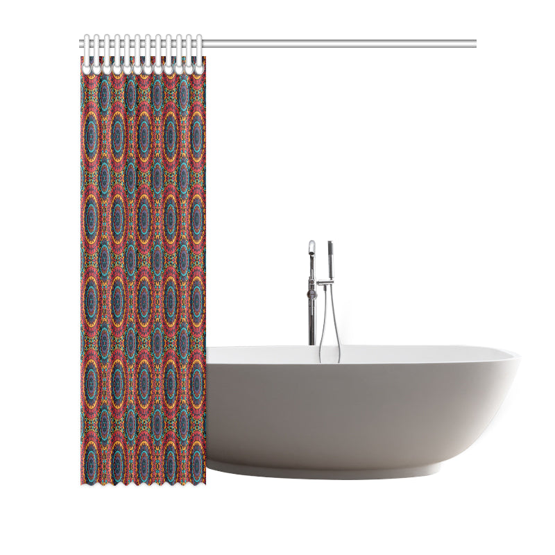 Bohemian Mandala Style Print Shower Curtain
