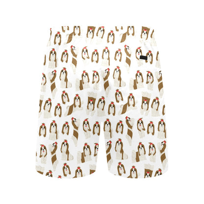 Shih Tzu Print Design LKS302 Men's Swim Trunks Beach Shorts