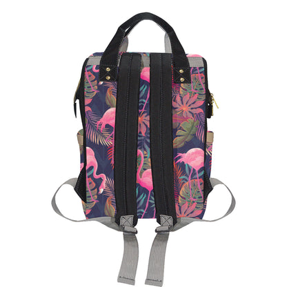 Flamingo Tropical Pattern Diaper Bag Backpack
