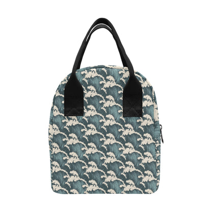 Wave Art Print Insulated Lunch Bag
