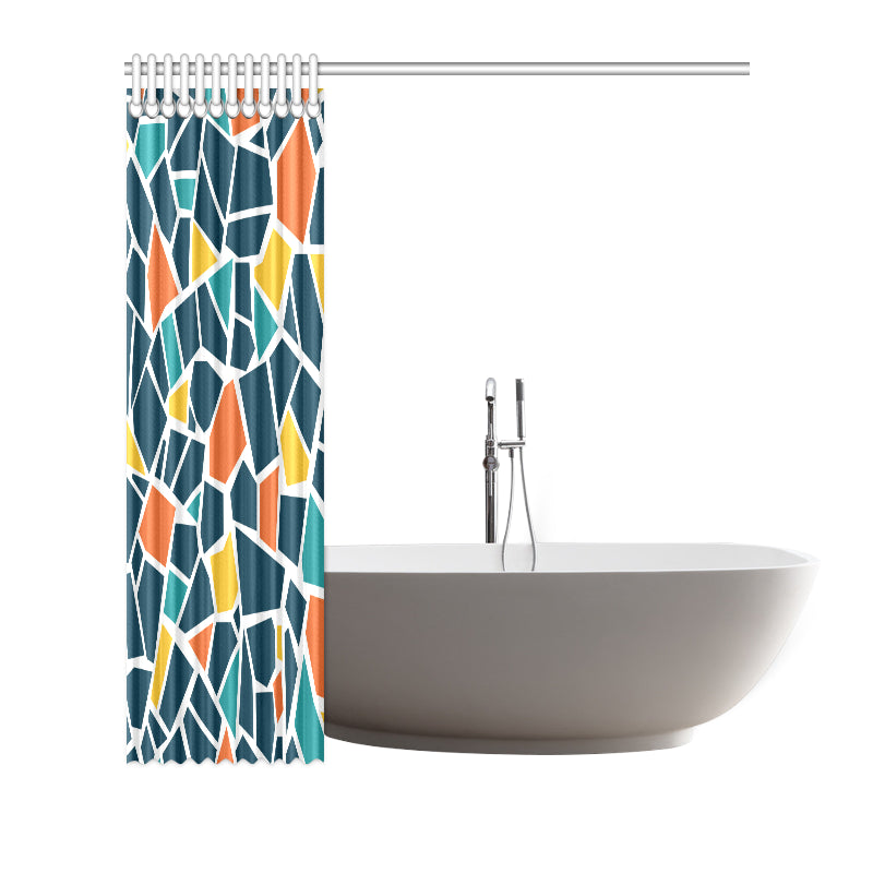 Mosaic Pattern Print Design 02 Shower Curtain