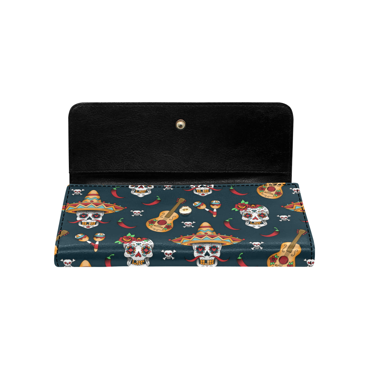 sugar skull Mexican Women's Trifold Wallet