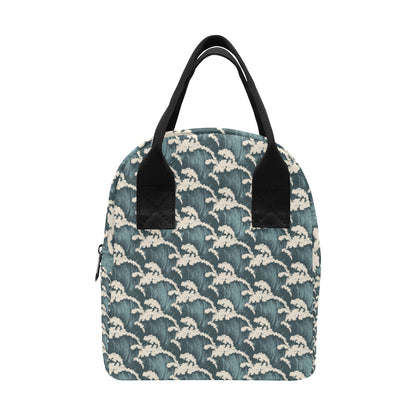 Wave Art Print Insulated Lunch Bag
