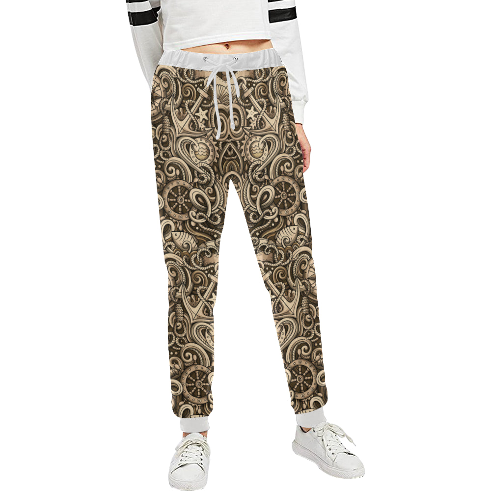 Nautical Tattoo Design Themed Print Unisex Sweatpants