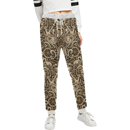 Nautical Tattoo Design Themed Print Unisex Sweatpants
