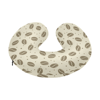 Coffee Pattern Print Design 02 U-Shaped Travel Neck Pillow