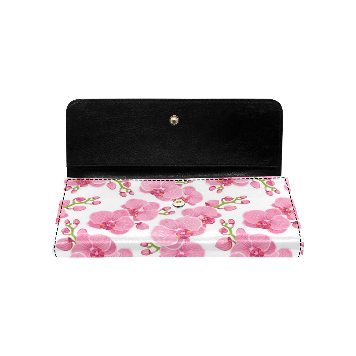 Orchid Pink Pattern Print Design OR07 Women's Trifold Wallet