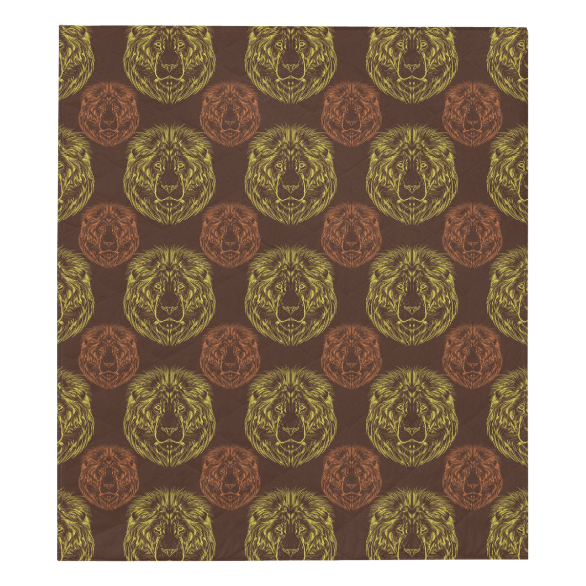 Lion Pattern Print Design 04 Premium Quilt