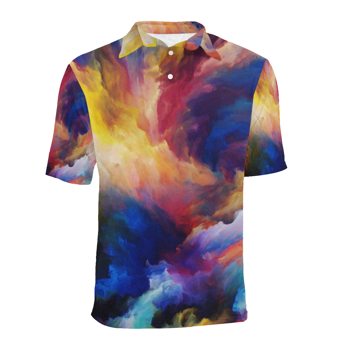 Vortex Twist Swirl Water Color Design Men Polo Shirt