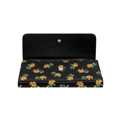 Hula Bear Pattern Print Design 06 Women's Trifold Wallet