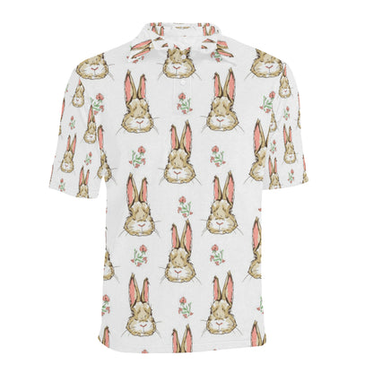 Rabbit Pattern Print Design RB09 Men Polo Shirt
